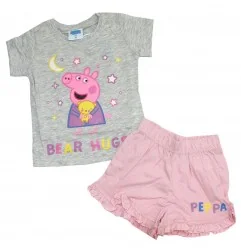 Peppa Pig Καλοκαιρινή Πιτζάμα Για κορίτσια (PP 52 04 828 Grey) - Πιτζάμες Καλοκαιρινές