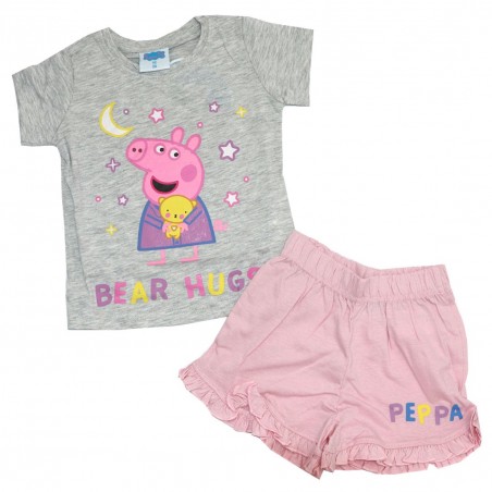 Peppa Pig Καλοκαιρινή Πιτζάμα Για κορίτσια (PP 52 04 828 Grey) - Πιτζάμες Καλοκαιρινές