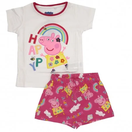 Peppa Pig Καλοκαιρινή Πιτζάμα Για κορίτσια (PP 52 04 928 white) - Πιτζάμες Καλοκαιρινές