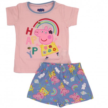 Peppa Pig Καλοκαιρινή Πιτζάμα Για κορίτσια (PP 52 04 928 pink) - Πιτζάμες Καλοκαιρινές