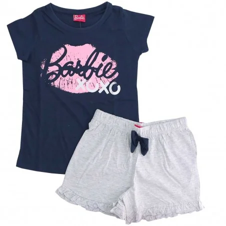 Barbie Καλοκαιρινή Πιτζάμα Για κορίτσια (BAR 52 04 225 NAVY) - Πιτζάμες Καλοκαιρινές