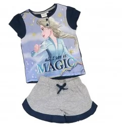 Disney Frozen Καλοκαιρινή Πιτζάμα Για Κορίτσια (EV2079 navy) - Πιτζάμες Καλοκαιρινές