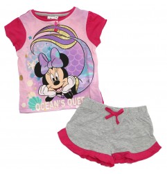 Disney Minnie Mouse Καλοκαιρινή Πιτζάμα Για Κορίτσια (EV2085 Grey) - Πιτζάμες Καλοκαιρινές