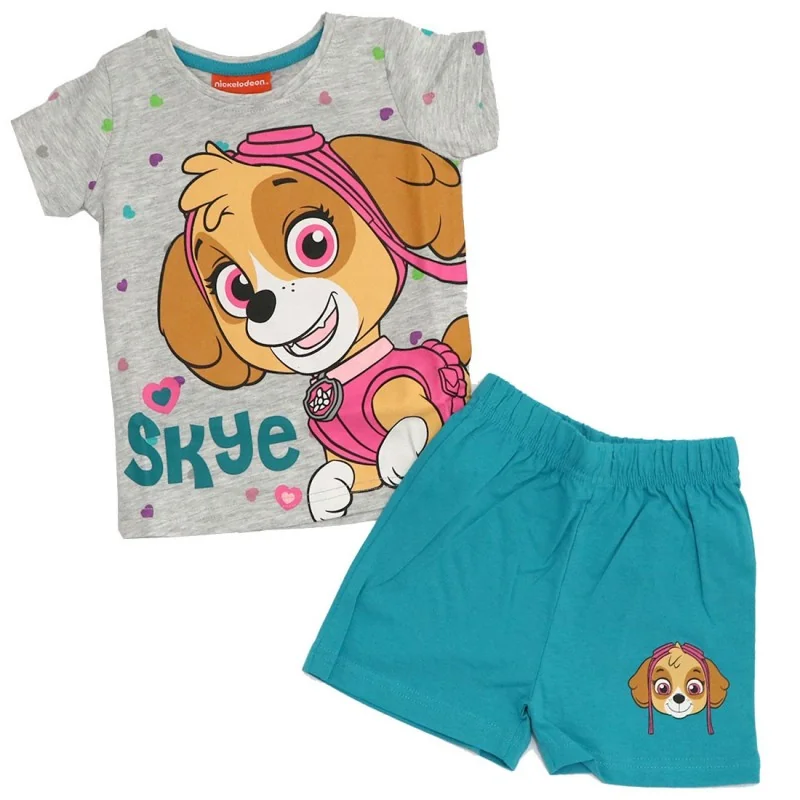 Paw Patrol Καλοκαιρινή Πιτζάμα Για κορίτσια (PAW 52 04 1380 Grey ) Paw Patrol Καλοκαιρινή Πιτζάμα Για κορίτσια (PAW 52 04 1380 Grey )