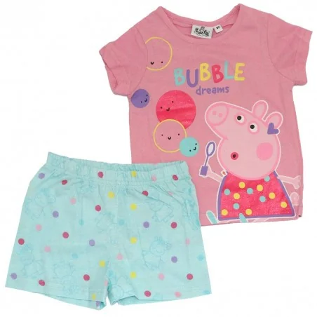 Peppa Pig Καλοκαιρινή Πιτζάμα Για κορίτσια (EV2003 pink) - Πιτζάμες Καλοκαιρινές