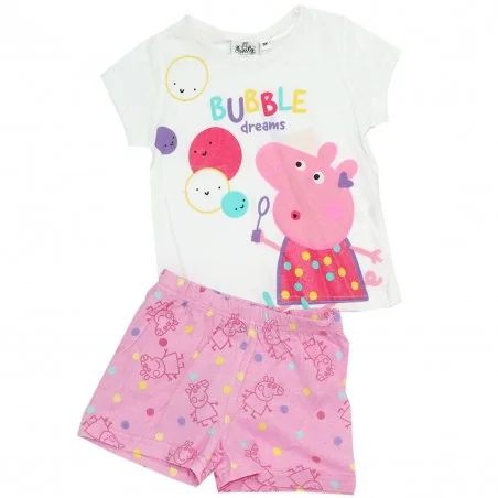 Peppa Pig Καλοκαιρινή Πιτζάμα Για κορίτσια (EV2003 white) - Πιτζάμες Καλοκαιρινές