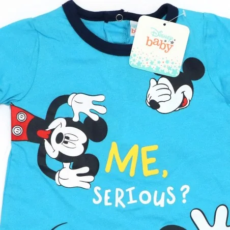 Βρεφικό Καλοκαιρινό Φορμάκι Disney Baby Mickey Mouse "Me Serious?" – Τυρκουάζ με Navy Λεπτομέρειες (100% Βαμβάκι) (UE0060) Βρεφικό Καλοκαιρινό Φορμάκι Disney Baby Mickey Mouse "Me Serious?" – Τυρκουάζ με Navy Λεπτομέρειες (100% Βαμβάκι) (UE0060)