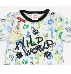 Makoma Βρεφικό Καλοκαιρινό Φορμάκι "Wild World" – 100% Βαμβακερό με Σχέδια Ζούγκλας (02216KR)