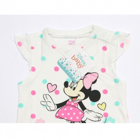 Disney Baby Minnie Mouse Βρεφικό Καλοκαιρινό φορμάκι (DIS MF 51 05 1172 White)