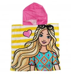 Barbie Παιδικό Πόντσο θαλάσσης 50x100εκ (QE1783) - Βαμβακερά Πόντσο