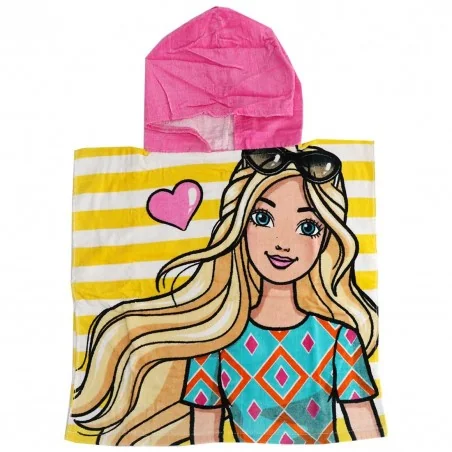 Barbie Παιδικό Πόντσο θαλάσσης 50x100εκ (QE1783) - Βαμβακερά Πόντσο