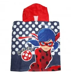 Miraculous Ladybug Παιδικό Πόντσο θαλάσσης 50x100 (ER1760) - Βαμβακερά Πόντσο