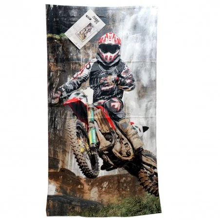 Bαμβακερή Πετσέτα θαλάσσης Cross 70x140εκ. (Turbo 007 Cross) - Πετσέτες Βαμβακερές