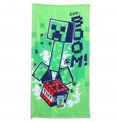 Minecraft παιδική Πετσέτα Θαλάσσης Boom 70x140εκ. (JFK103243) - Πετσέτες Βαμβακερές