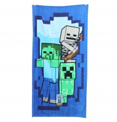 Minecraft παιδική Πετσέτα Θαλάσσης Beware 70x140εκ. (JFK103250) - Πετσέτες Βαμβακερές