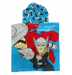 Marvel Avengers Thor Παιδικό Πόντσο θαλάσσης 50x100εκ. (ER1956 BLUE) - Βαμβακερά Πόντσο