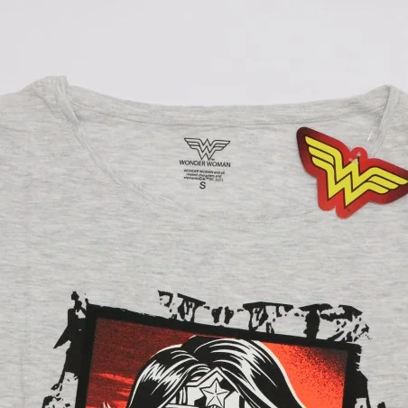 Wonder Woman βαμβακερό γυναικείο T-shirt- νυχτικό ύπνου (WW 53 04 049 GREY)