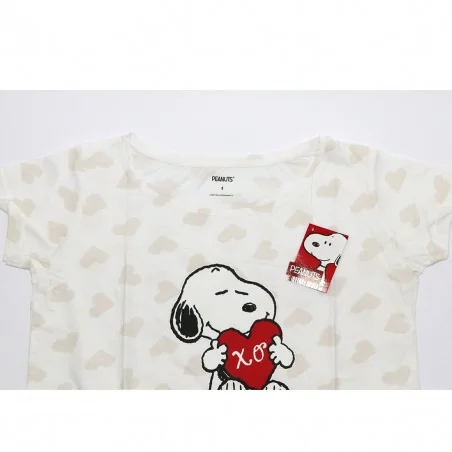 Snoopy βαμβακερό γυναικείο T-shirt- νυχτικό ύπνου (SN 53 04 517)