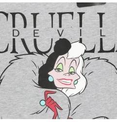 Disney Cruella de Vil Γυναικείο Κοντομάνικο Μπλουζάκι (DIS D 53 02 9786 Grey)