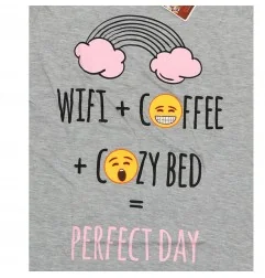Emoji βαμβακερό γυναικείο T-shirt ύπνου (EM 53 04 060)