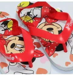 Disney Minnie Mouse Παιδικές Σαγιονάρες με λάστιχο (WD13581 RED) - Σαγιονάρες/ παντόφλες κορίτσι