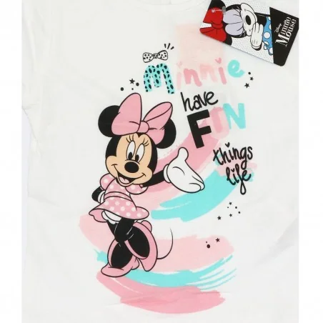 Disney Minnie Mouse παιδική καλοκαιρινή πιτζάμα (EV2012 White)