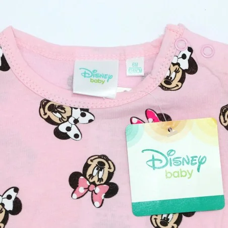 Disney Baby Minnie Mouse Βρεφικό Κοντομάνικο Μπλουζάκι - 100% Βαμβακερό (DISM 91008B)