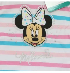 Disney Baby Minnie Mouse Βρεφικό Κοντομάνικο Μπλουζάκι - Ριγέ με Glitter Λεπτομέρειες (DIS MF 51 02 849Α) - Κοντομάνικα μπλου...