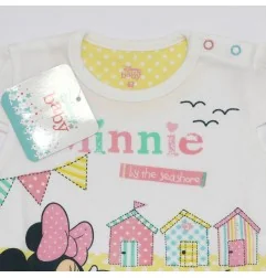Disney Baby Minnie Mouse "By the Seashore" Βρεφικό Κοντομάνικο Μπλουζάκι – 100% Βαμβακερό (DIS MF 51 02 1317)