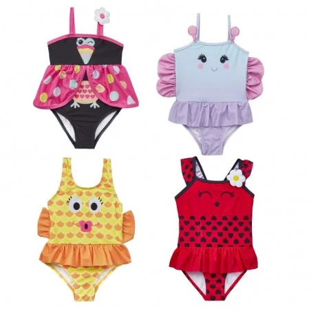 Mini Kidz Παιδικό Μαγιό ολόσωμο για κορίτσια (09C035Black)