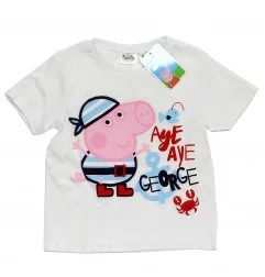Peppa Pig George Κοντομάνικο Μπλουζάκι Για αγόρια (WE1075 White) - Κοντομάνικα μπλουζάκια