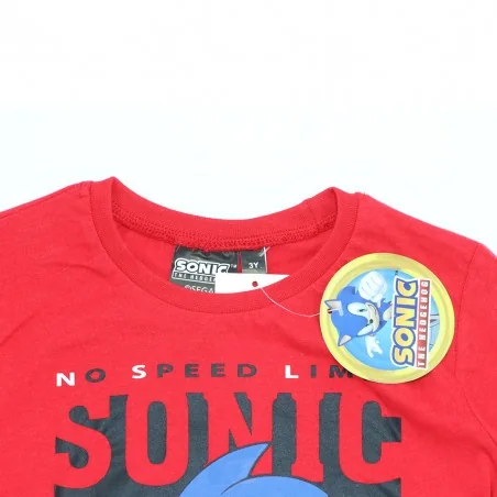 Sonic Κοντομάνικο μπλουζάκι για αγόρια (EV1189 red)