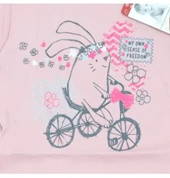 Makoma Βρεφικό Βαμβακερό Φορεματάκι Bunny Bike (40190)
