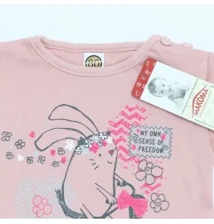 Makoma Βρεφικό Βαμβακερό Φορεματάκι "Bunny Bike" - 100% Βαμβάκι (Σάπιο Μήλο) (40190) - Φορέματα & Φούστες