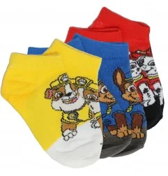 Paw Patrol παιδικές κοντές κάλτσες σετ 3 ζευγάρια (WE0609 red) - Κάλτσες κοντές αγόρι