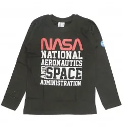 NASA μακρυμάνικο μπλουζάκι για αγόρια (NASA 52 02 121/122 Black) - Μπλουζάκια Μακρυμάνικα (μακό)