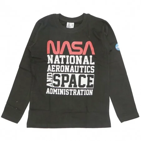 NASA μακρυμάνικο μπλουζάκι για αγόρια (NASA 52 02 121/122 Black) - Μπλουζάκια Μακρυμάνικα (μακό)