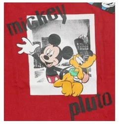 Disney Mickey Mouse Μακρυμάνικο μπλουζάκι για αγόρια (DIS MFB 52 02 8551/9256 red)