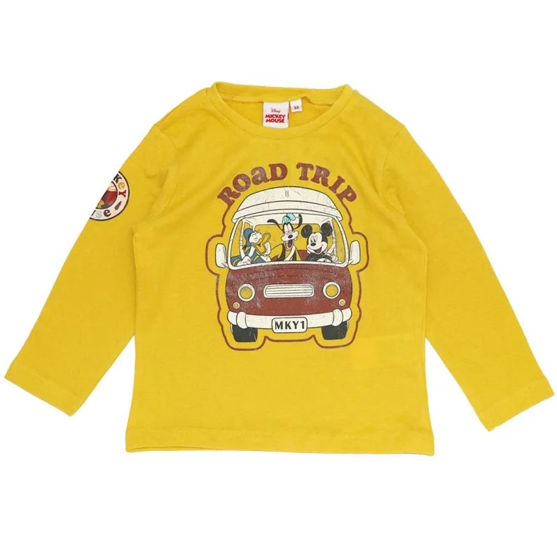 Disney Mickey Mouse Μακρυμάνικο μπλουζάκι για αγόρια (VH1111 yellow)