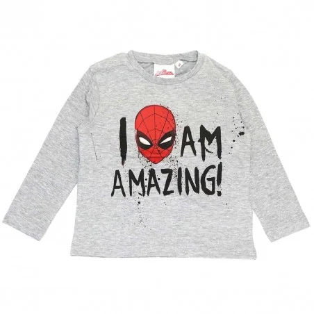 Marvel Spiderman Μακρυμάνικο μπλουζάκι για αγόρια (VH1143 grey) - Μπλουζάκια Μακρυμάνικα (μακό)