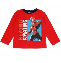 Marvel Spiderman Μακρυμάνικο μπλουζάκι για αγόρια (VH1058 red) - Μπλουζάκια Μακρυμάνικα (μακό)