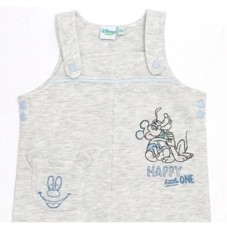 Disney Baby Mickey Mouse Βρεφικό Σετ 2 Τεμαχίων - 100% Βαμβακερό "Happy Little One" (RH0060)