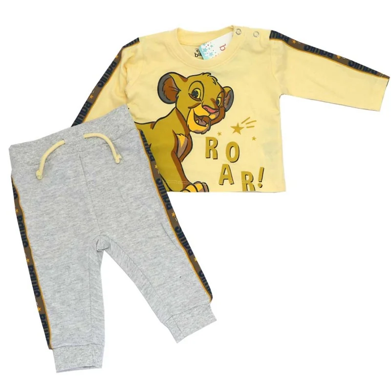 Βρεφικό Εποχιακό Σετ 2 Τεμαχίων Disney Baby - Lion King "Roar" (Κίτρινο / Γκρι Μελανζέ) (DIS KL 51 12 A093 yellow)