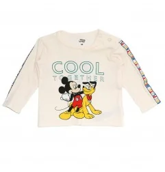 Βρεφικό Βαμβακερό Σετ 2 Τεμαχίων Disney Baby - Mickey Mouse & Pluto "Cool Together" (Εκρού/Τιρκουάζ) (DIS BMB 51 12 A878)