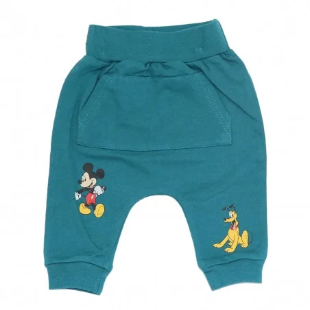 Βρεφικό Βαμβακερό Σετ 2 Τεμαχίων Disney Baby - Mickey Mouse & Pluto "Cool Together" (Εκρού/Τιρκουάζ) (DIS BMB 51 12 A878)