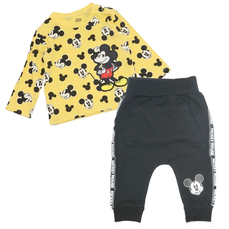 Βρεφικό Βαμβακερό Σετ 2 Τεμαχίων Disney Baby - Mickey Mouse All-Over Print (Κίτρινο / Μαύρο) (DIS BMB 51 12 A879) Βρεφικό Βαμβακερό Σετ 2 Τεμαχίων Disney Baby - Mickey Mouse All-Over Print (Κίτρινο / Μαύρο) (DIS BMB 51 12 A879)