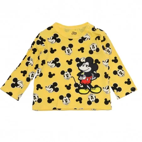 Βρεφικό Βαμβακερό Σετ 2 Τεμαχίων Disney Baby - Mickey Mouse All-Over Print (Κίτρινο / Μαύρο) (DIS BMB 51 12 A879)