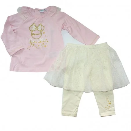 Βρεφικό Σετ 2 Τεμαχίων Disney Baby - Minnie Mouse "Sparkle" (Ροζ/Φούστα με Τούλι) (RH0050) - Χειμωνιάτικα / εποχιακά σετ