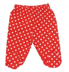 Βρεφικό Βαμβακερό Σετ Disney Baby - Minnie Mouse "Chut je rêve" (Λευκό/Κόκκινο Πουά) (SE0328- RED)
