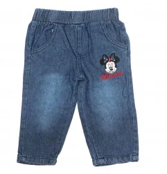 Βρεφικό Βαμβακερό Σετ Disney Baby - Minnie Mouse "Lovely Polka Dots" (Λευκό/Denim Look) (AQE0508) - Χειμωνιάτικα / εποχιακά σετ